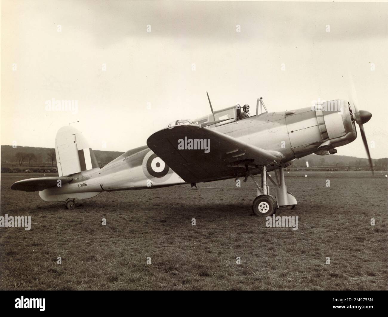 A late production Blackburn B-25 Roc, L3186, in May 1940. Stock Photo