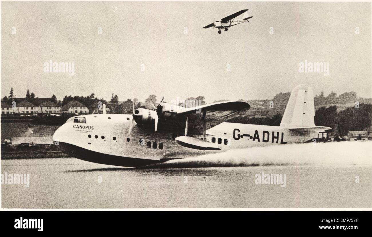 Short S23 Empire Flying Boat, G-ADHL, Canopus. Stock Photo