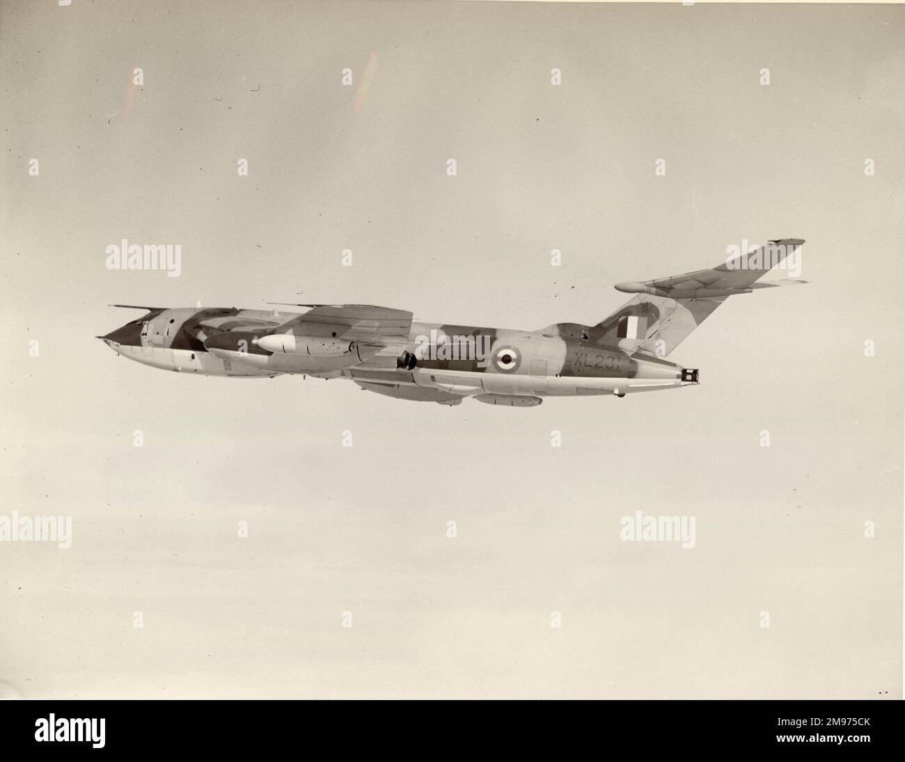 Handley Page Victor K2, XL231, during development flying from BAe Woodford, 1972-73. Stock Photo