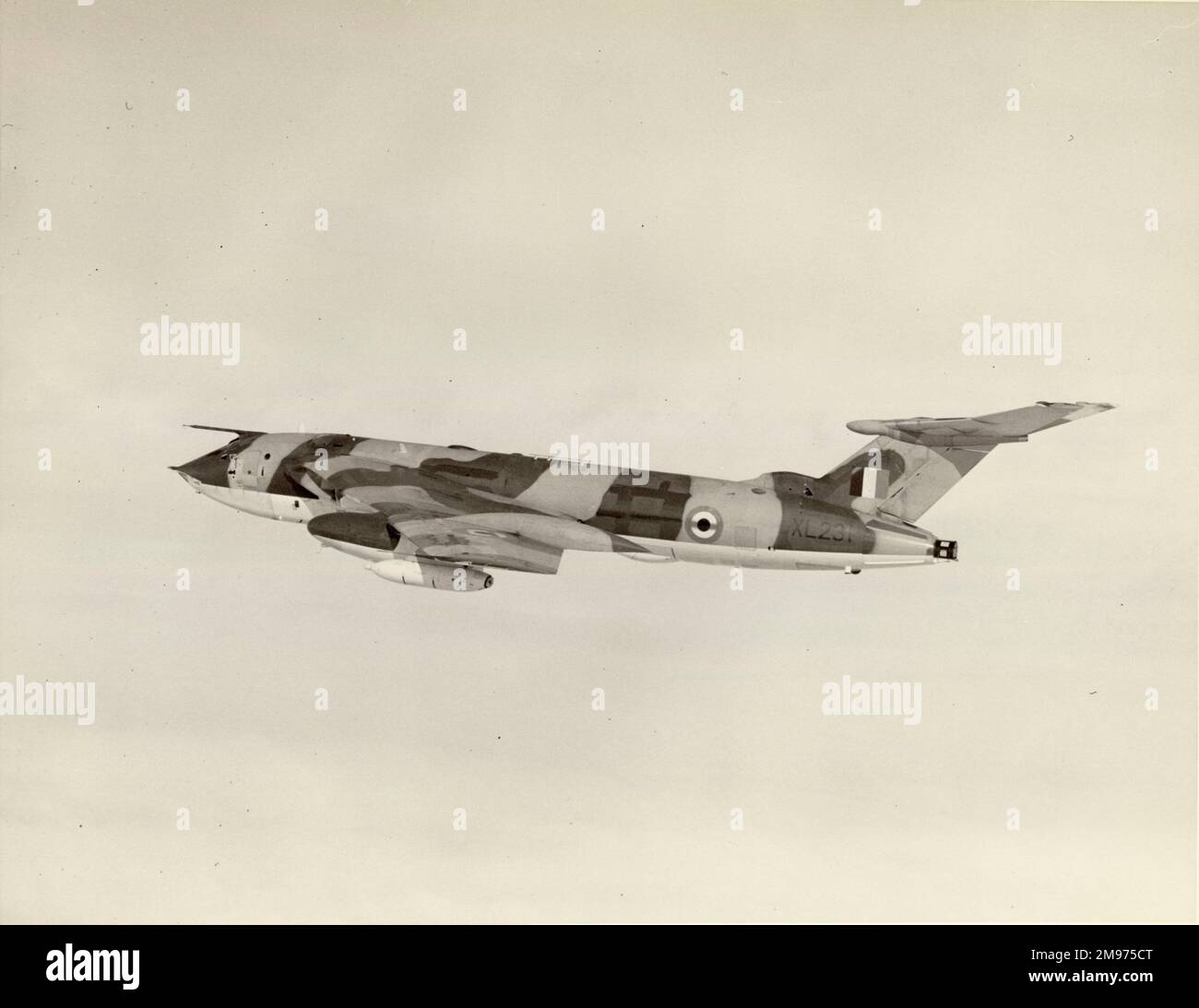 Handley Page Victor K2, XL231, during development flying from BAe Woodford, 1972-73. Stock Photo