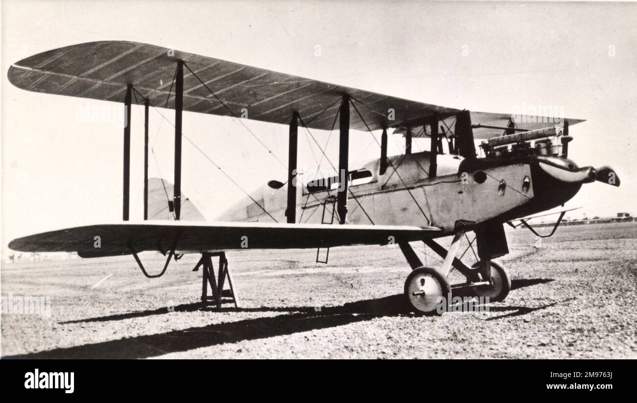 A de Havilland DH9C, G-AUFM, Ion, modified by QANTAS at Longreach to seat the pilot at the rear of the cabin. Stock Photo