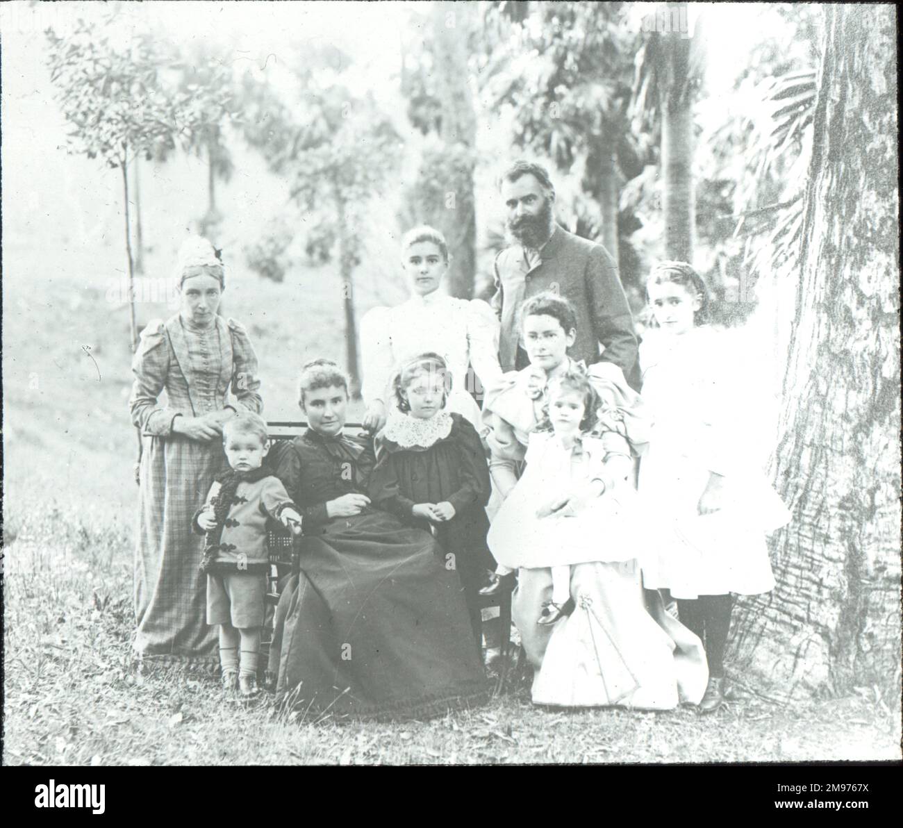 Lawrence Hargrave and his family Stock Photo Alamy
