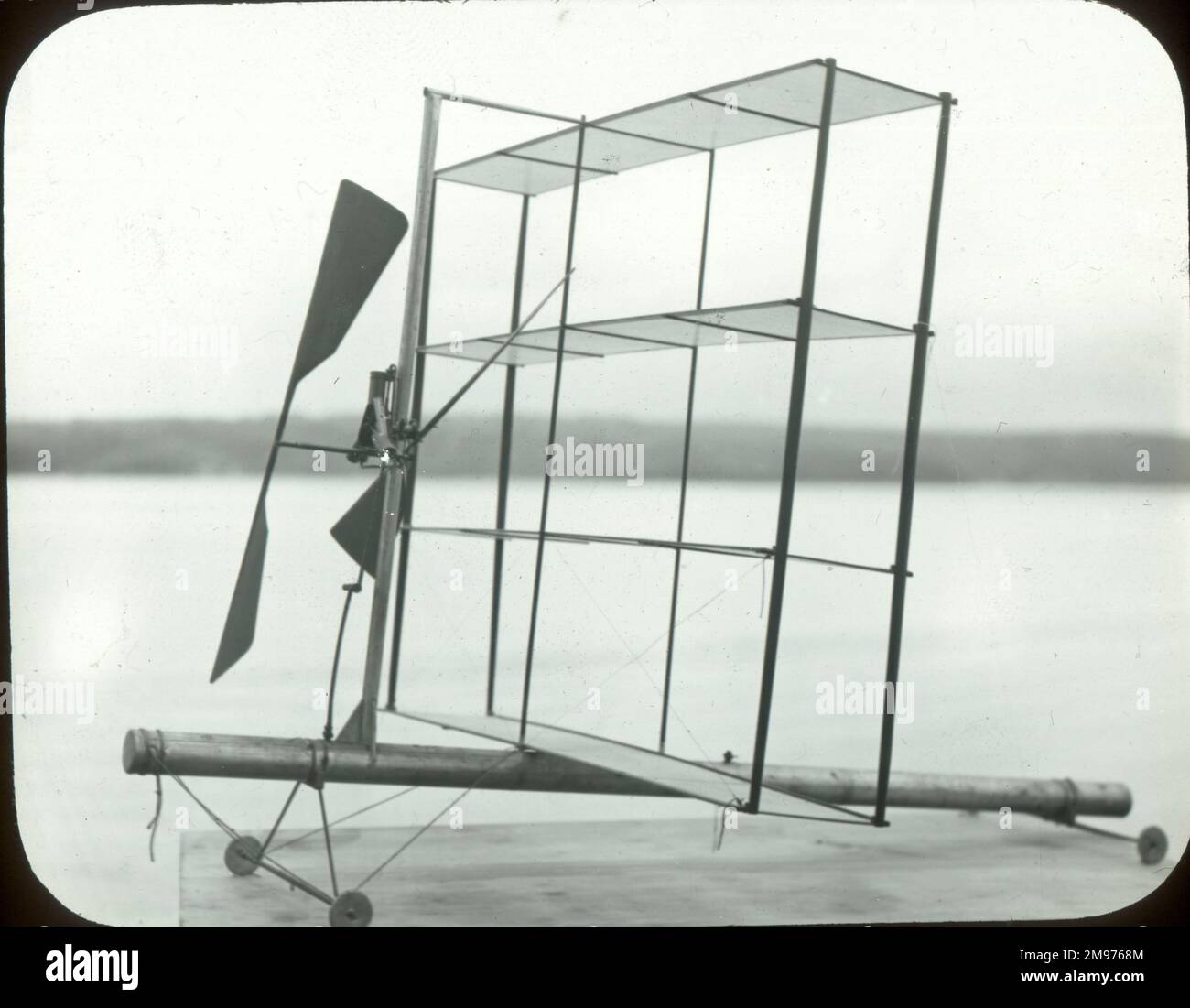 Four-decker compressed-air driven model. Hargrave Slide 67 Stock Photo ...
