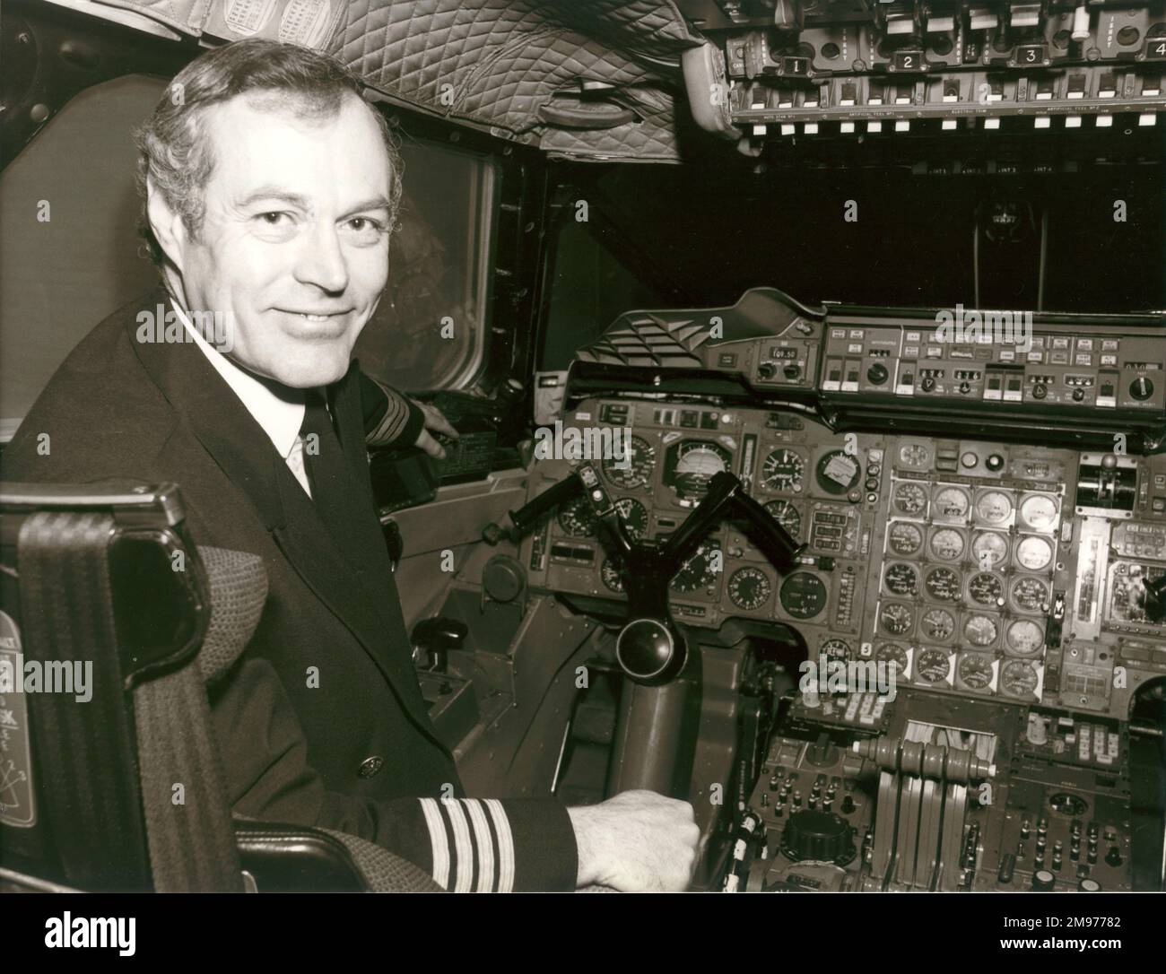 Capt Jock Lowe, then director of flight operations, British Airways. Stock Photo