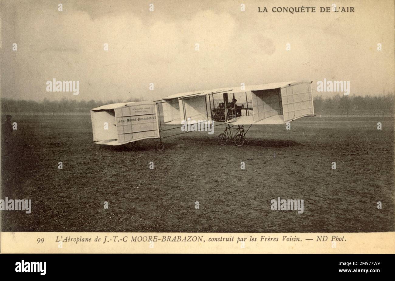 The Voisin biplane belonging to J.T.C. Moore-Brabazon. 1908. Stock Photo