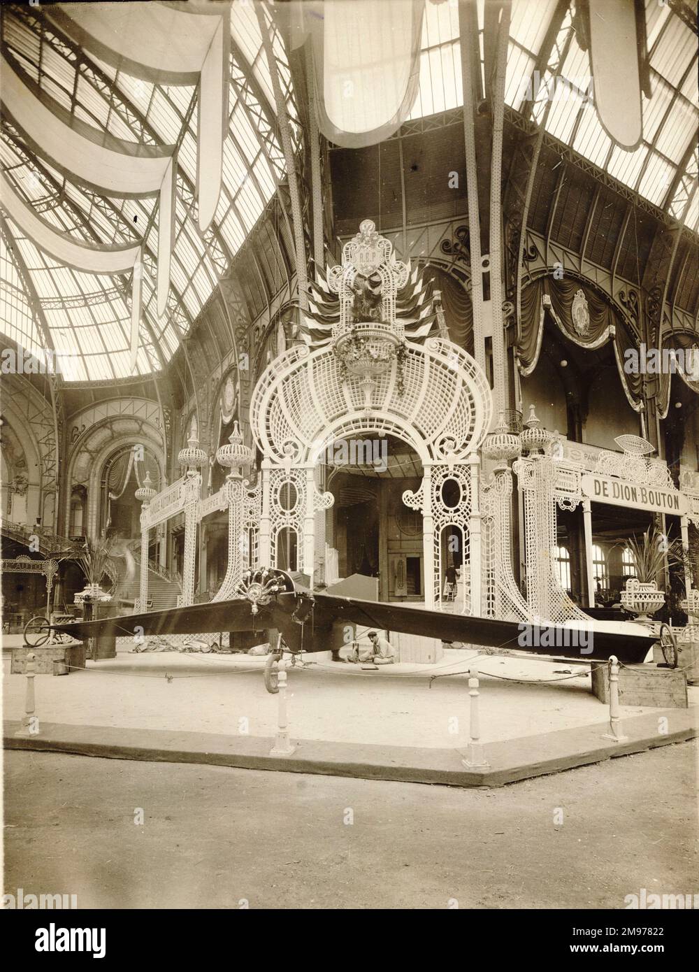 REP all-metal monoplane at the Salon Aeronautique in 1910. Stock Photo