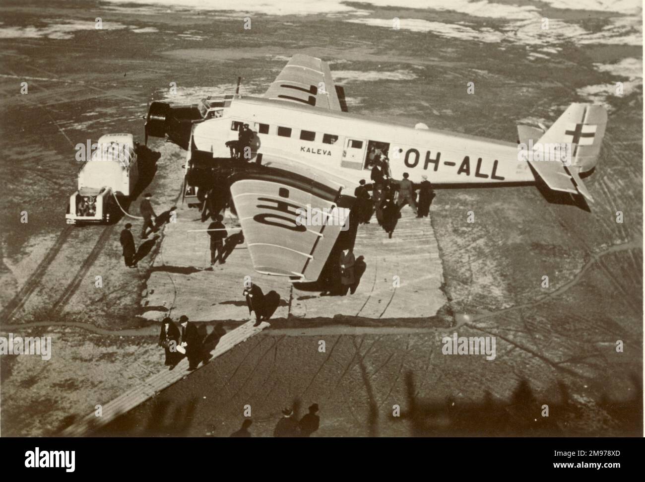 Junkers Ju52/3m, OH-ALL, Kaleva, of Aero OY. Stock Photo