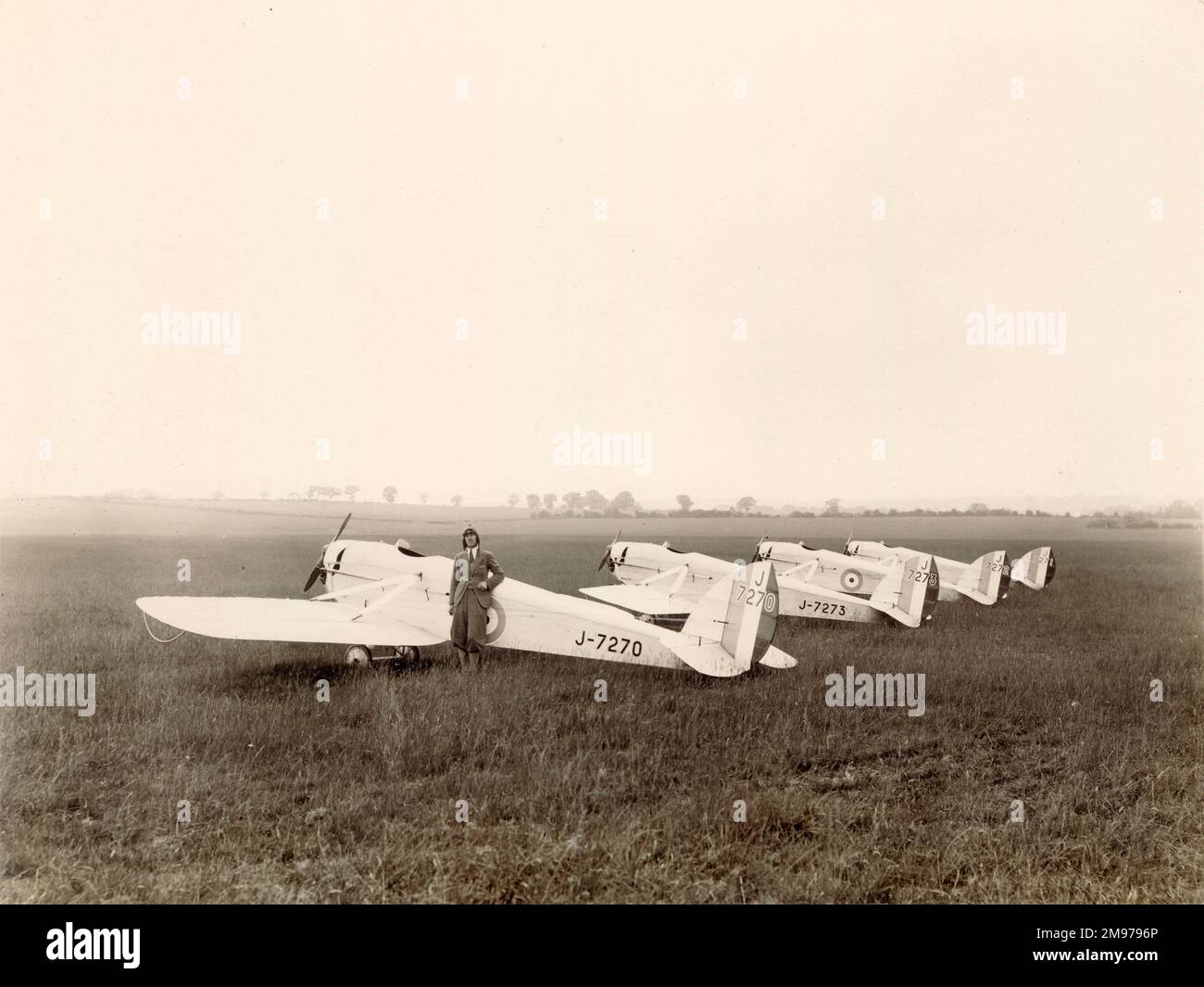 A lineup of four de Havilland DH53 Humming Bird, J7270, J7271, J7272