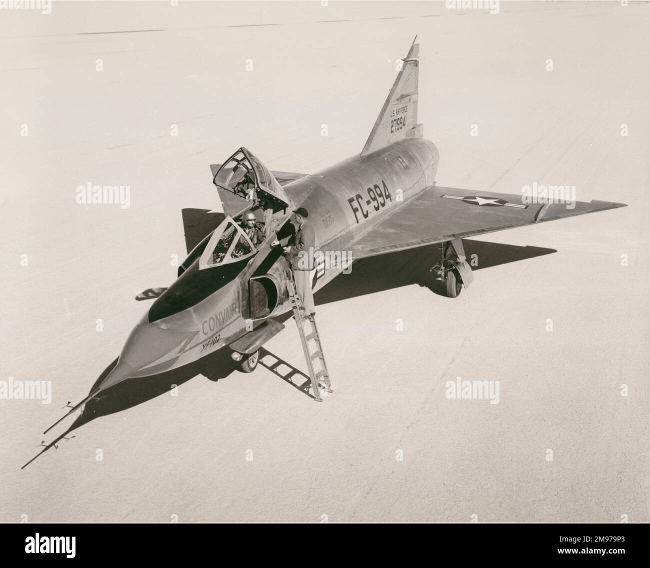 The first Convair YF-102 Delta Dagger, 52-7994 Stock Photo - Alamy