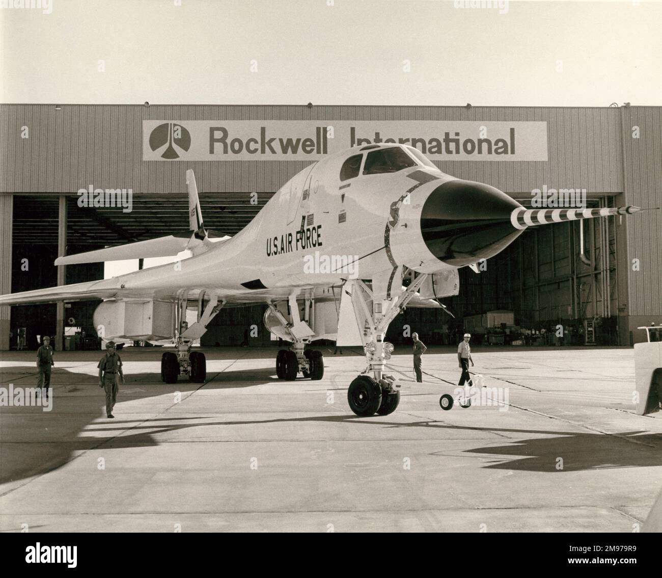 Roll-out of the first Rockwell B-1A, 74-0158. Stock Photo