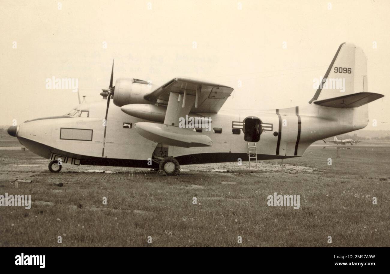 Grumman SA-16A-GR Albatross, 49-096, of D Flight, 9th Air Rescue Squadron, USAF at Wiesbaden Air Base, Frankfurt, Germany. 29 May 1951. Stock Photo