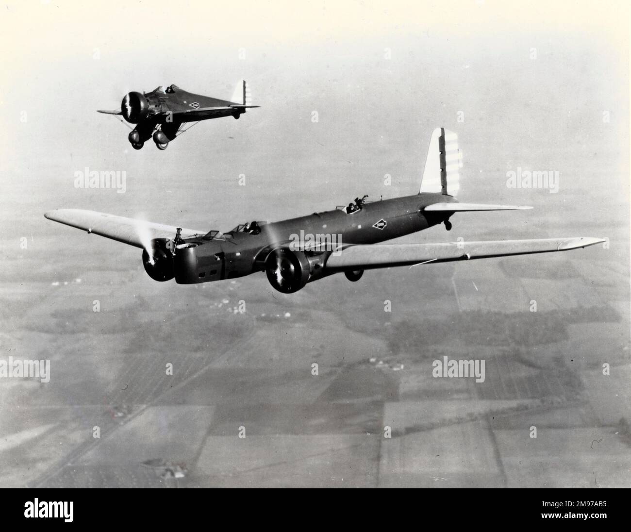 Boeing YB-9 and Boeing P-26 Stock Photo - Alamy