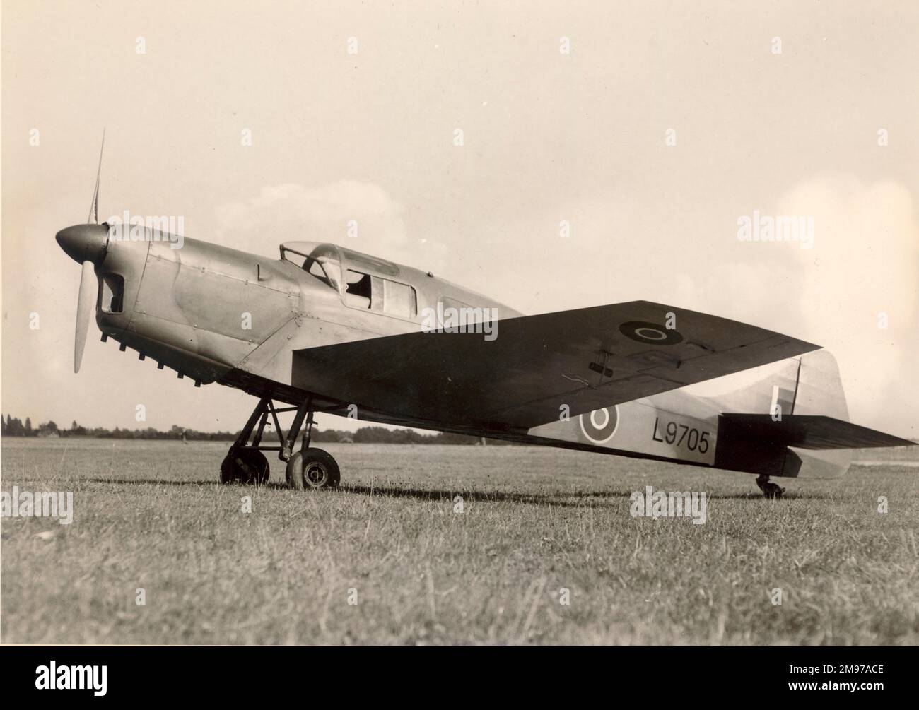 Miles Gillette Falcon, L9705, was used to test a fullscale wooden wing