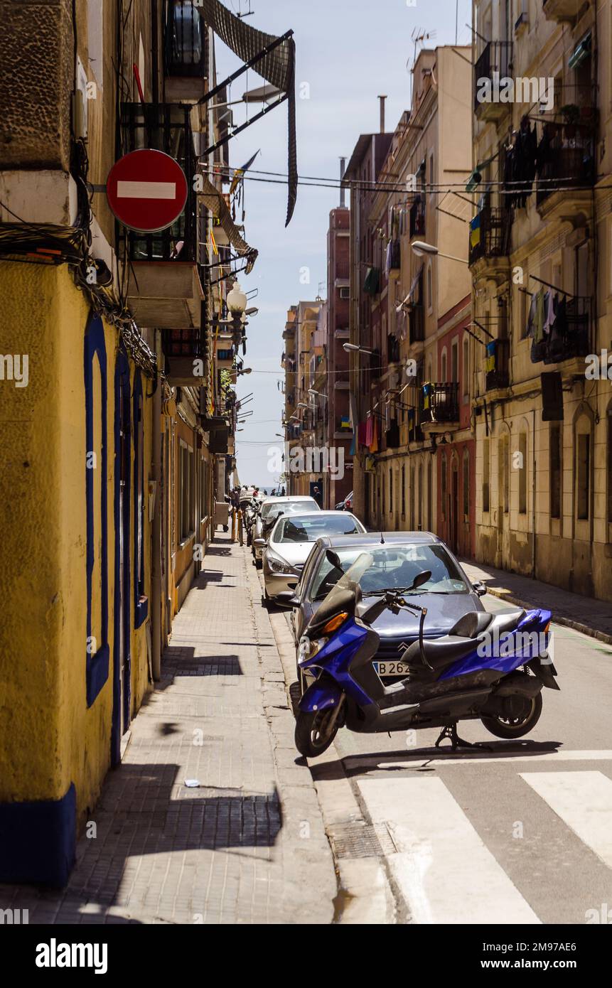 Streets of Barselona, Spain Stock Photo