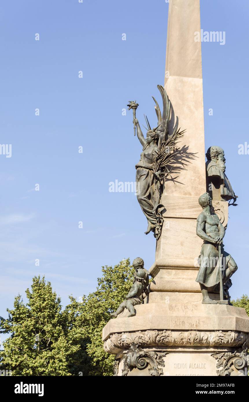 Monumento a Rius i Taulet, Barselona Stock Photo