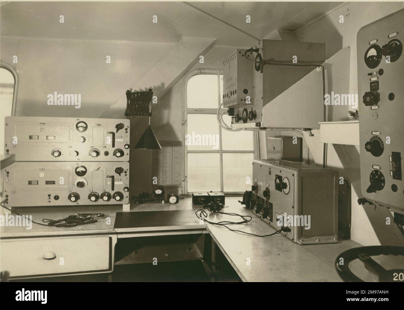 Radio room aboard the Graf Zeppelin, LZ 127 Stock Photo Alamy