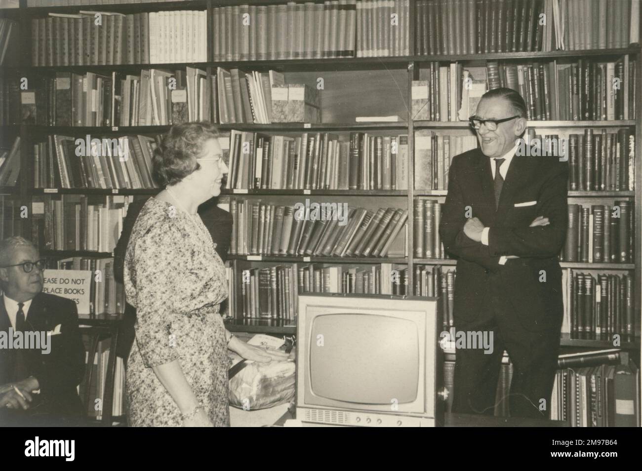 Mr and Mrs J. Gill, Housekeepers for 16 years, receive their parting gifts. 22 December 1966. Stock Photo