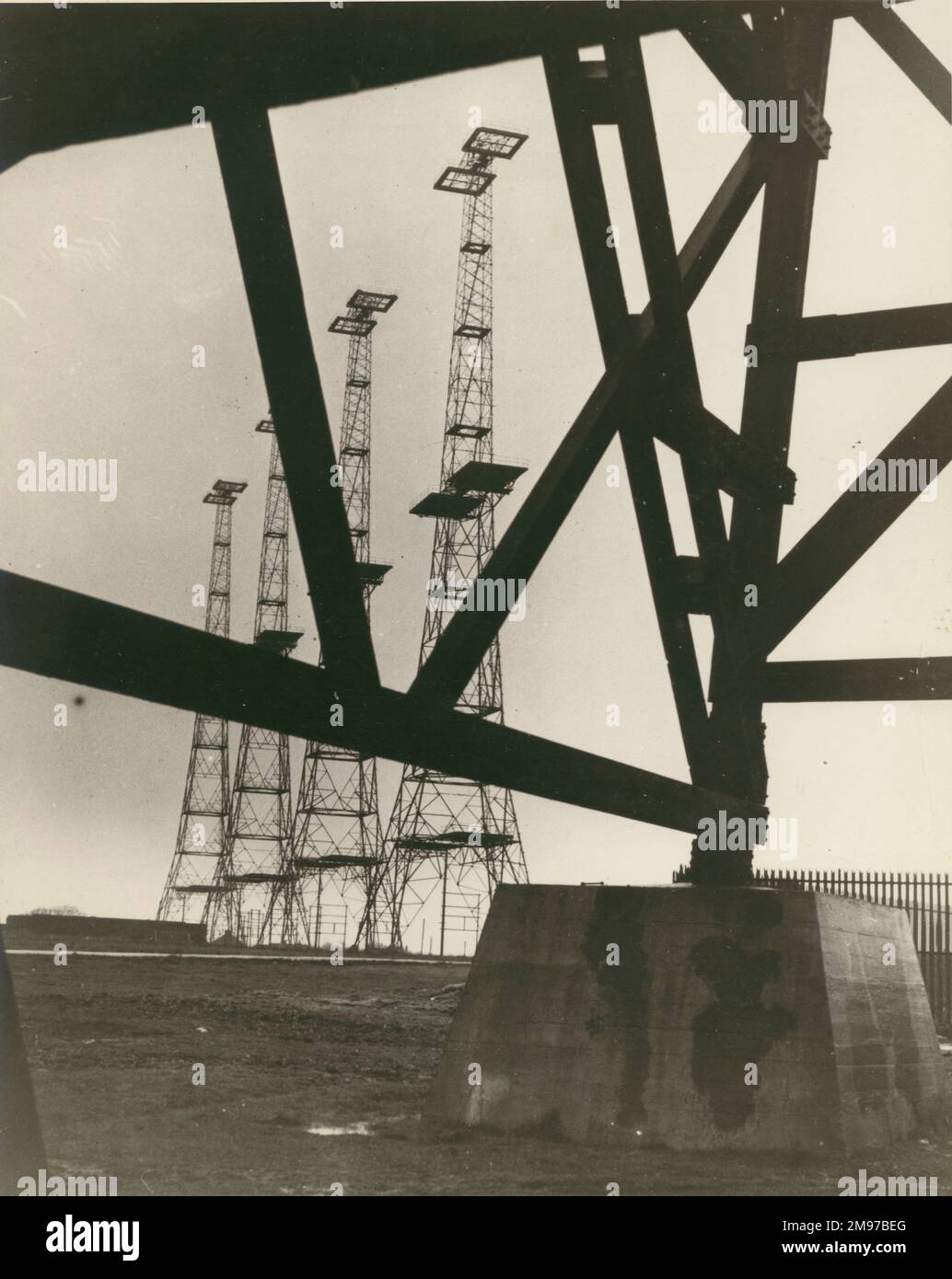 CH transmitter masts. Stock Photo