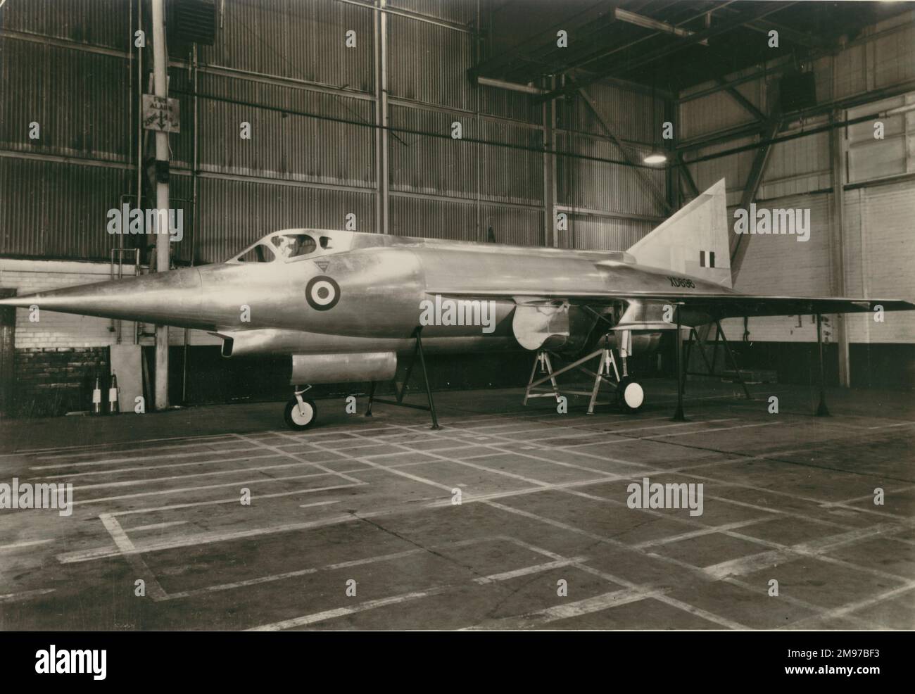The Avro 720 prototype, XD696, at Avro in 1956 Stock Photo