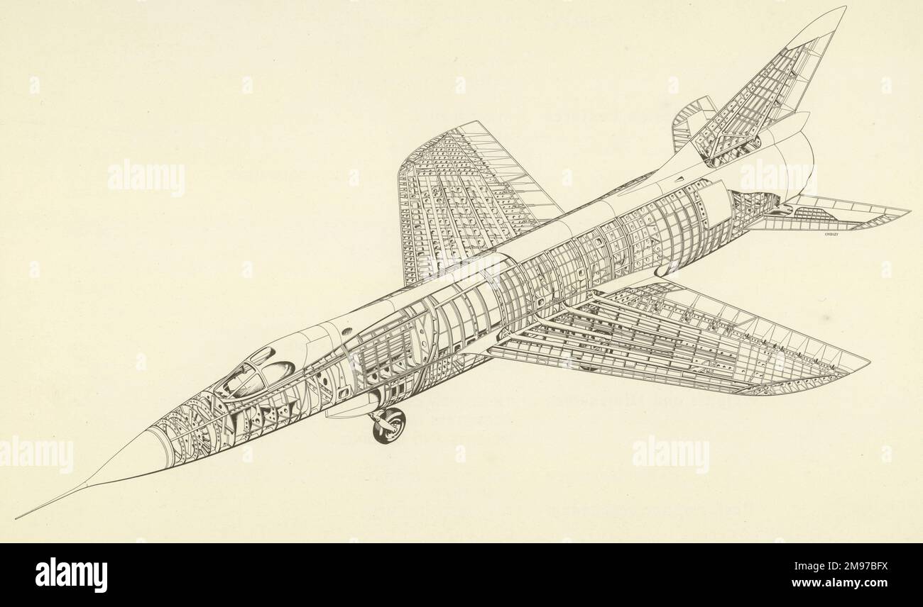 The internal structure of the Hawker P1121 Stock Photo Alamy
