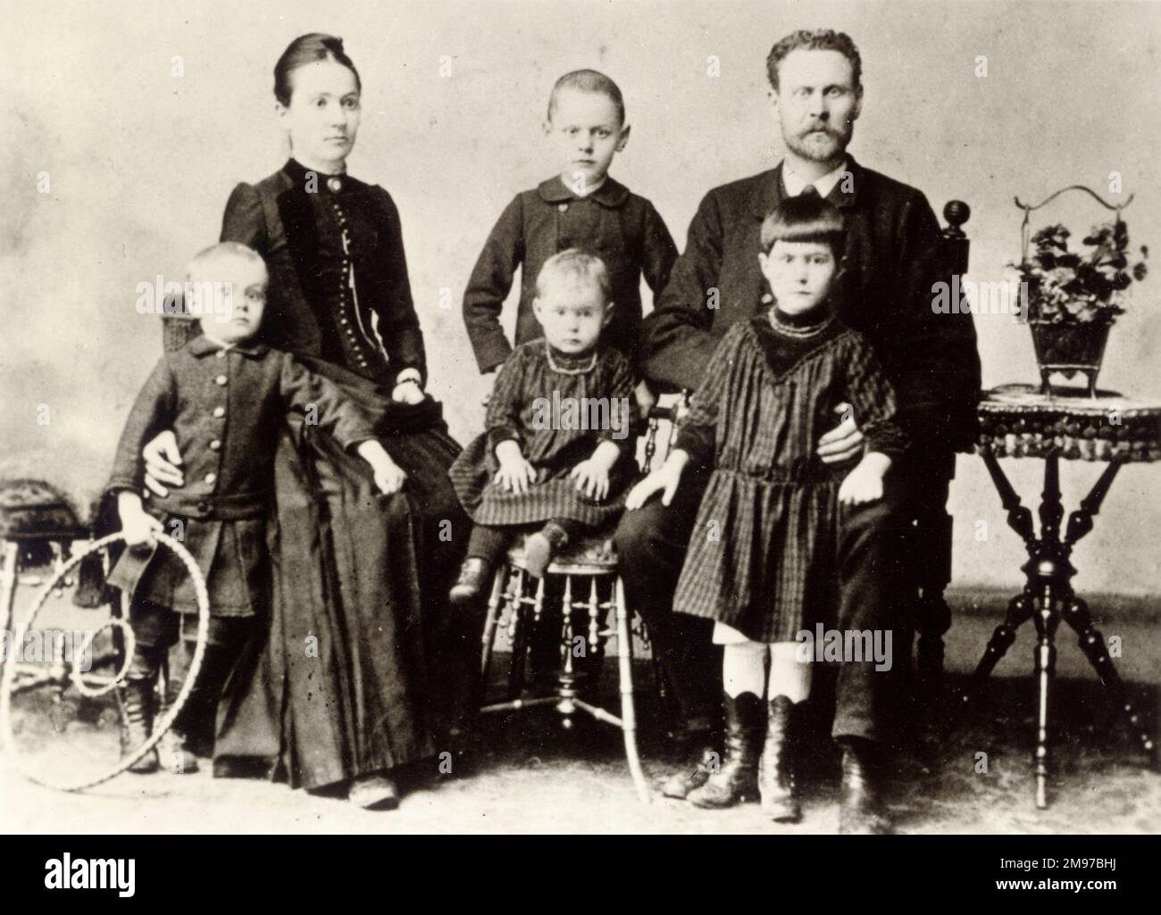 Otto Lilienthal, 1848-1896, and his family. Stock Photo