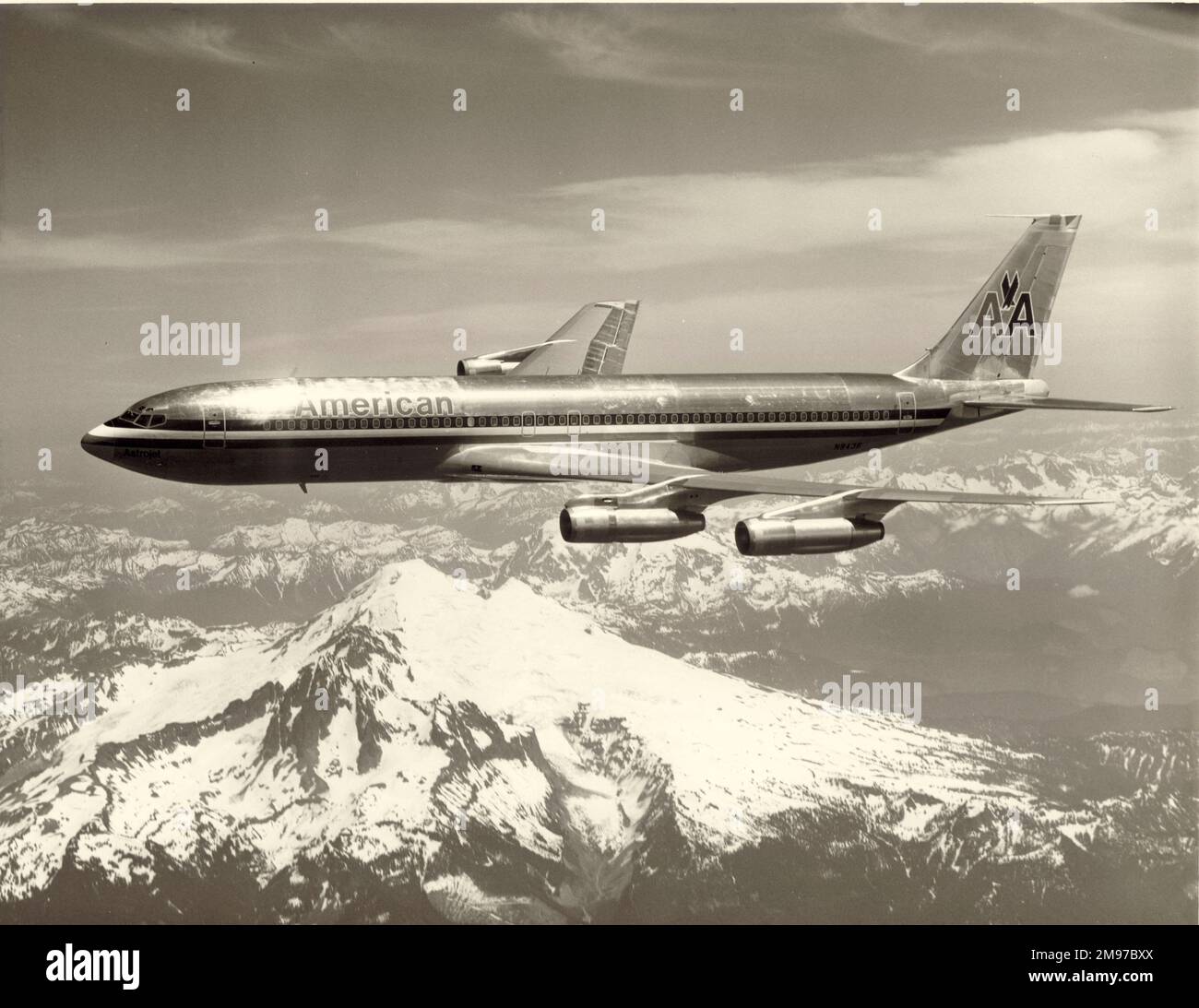 Boeing 707-323B, N8436, of American Airlines. Stock Photo