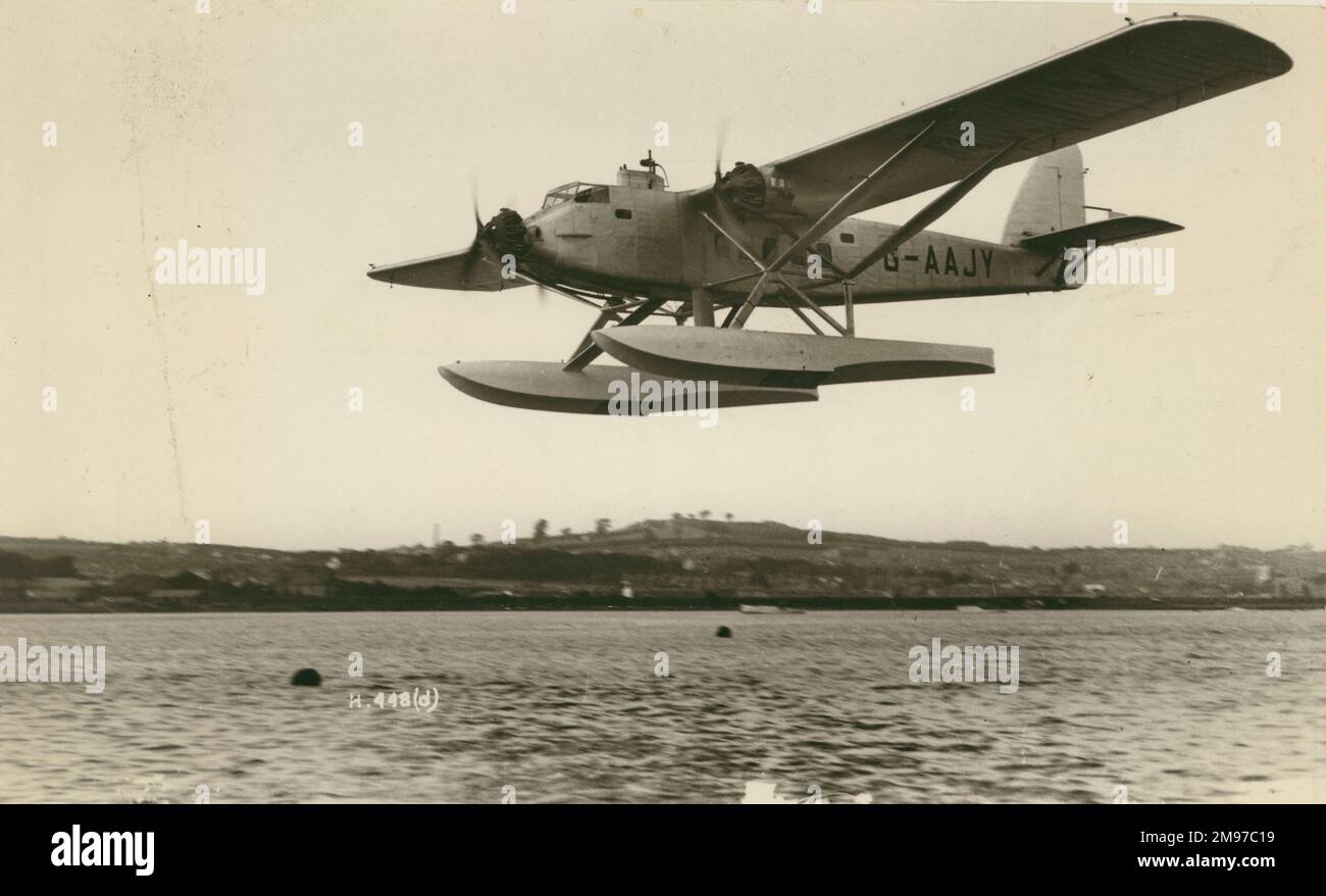 Short S11 Valetta, G-AAJY, as a seaplane. Stock Photo