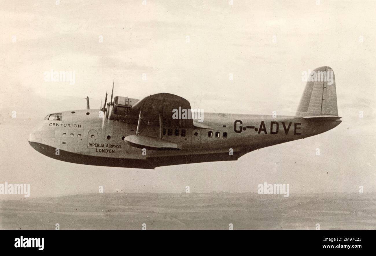 Short S23 Empire Flying Boat, G-ADVE, Centurion. Stock Photo