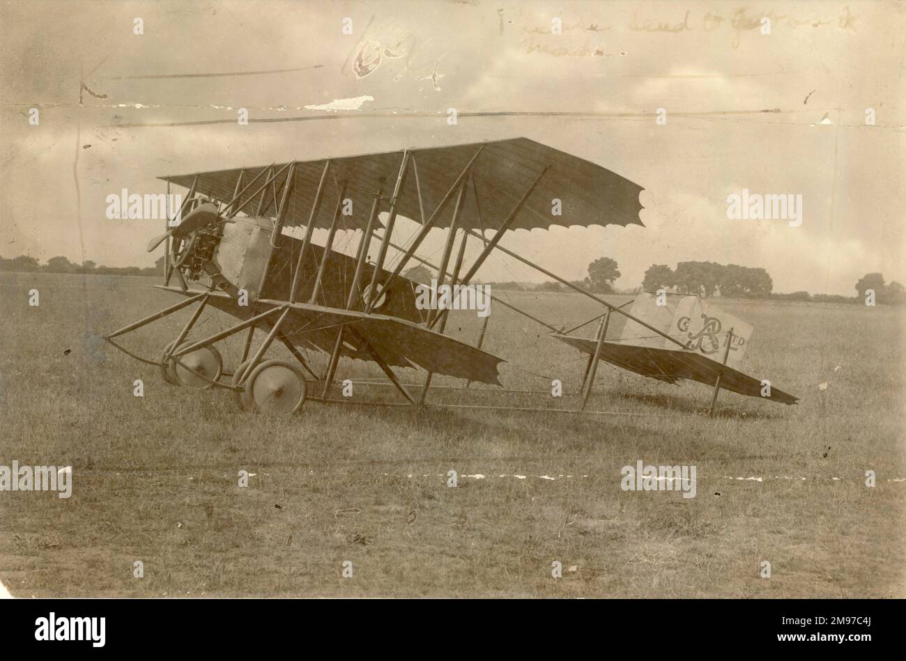 Arnell & Baumann Caudron-Type Biplane. circa 1915-1916. Stock Photo