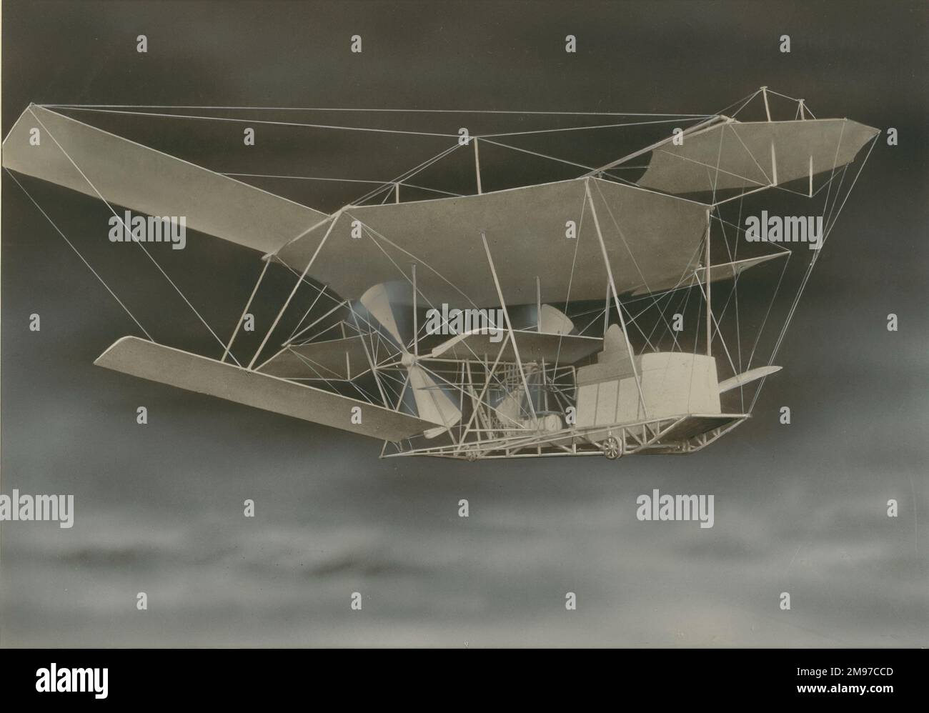 Hiram Maxim model for a steamdriven aircraft, 1890 Stock Photo Alamy