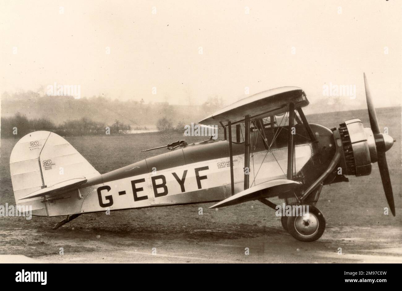 A much modified Armstrong Whitworth Atlas I, G-EBYF. Stock Photo