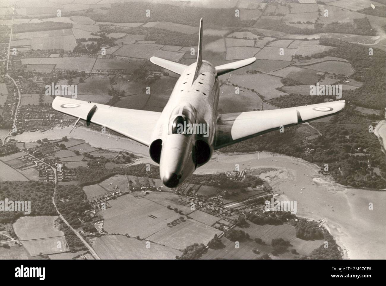 Supermarine Swift F4, WK198, on test before the World Airspeed Record attempt. Stock Photo