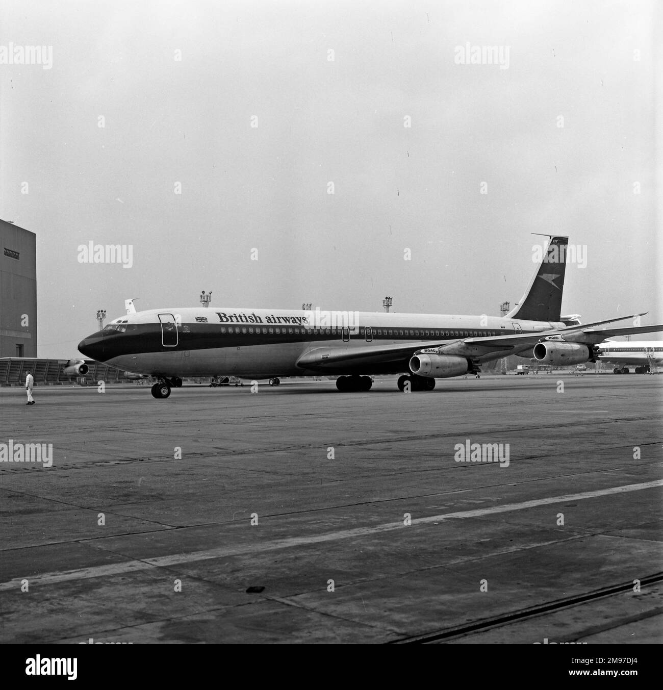 Boeing 707-436 G-APFF of British Airways at Heathrow on 11 September ...