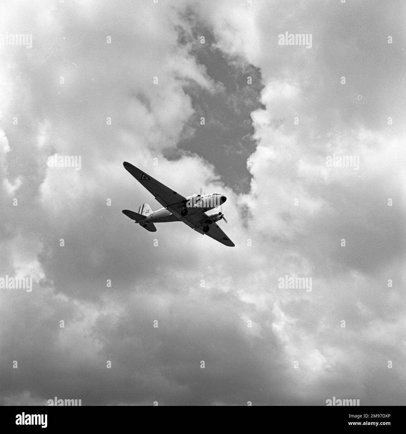 Douglas C-47 TTO6016 of the Mexican Air Force in flight at Mexico City on 17 September 1967 Stock Photo