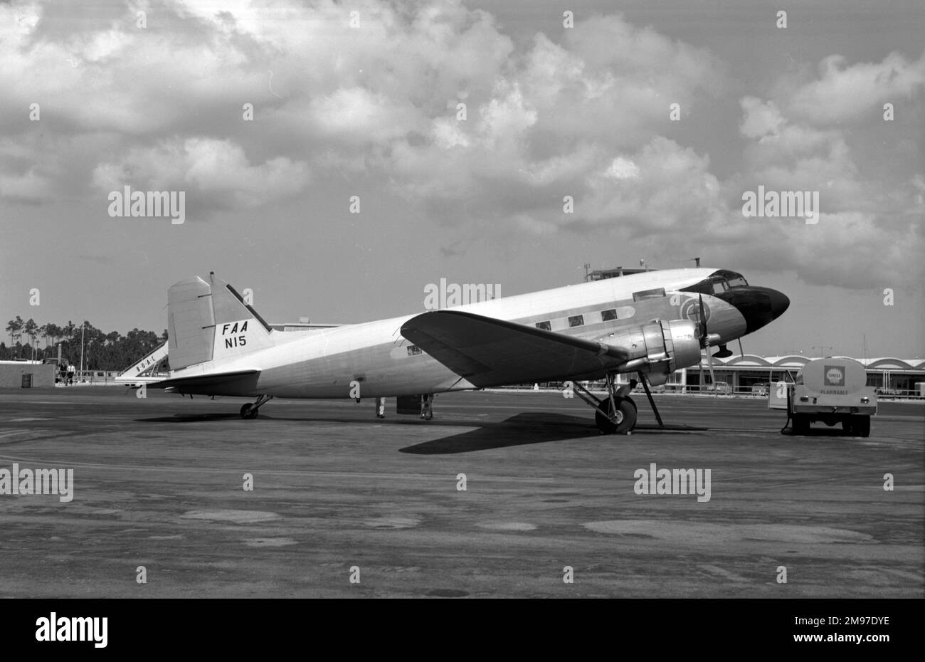 Douglas DC-3 N15 operated by the Federal Aviation Authority at Nassau on 19 March 1963 Stock Photo