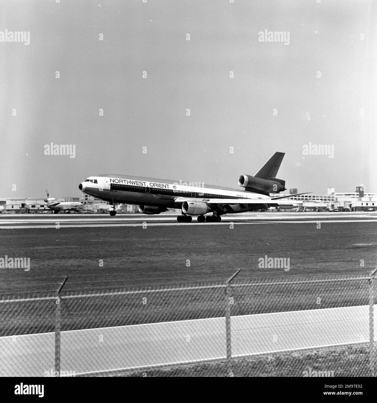 Douglas DC-10-40 N152US of Northwest Orient taking off at Miami on 6 April 1975 Stock Photo