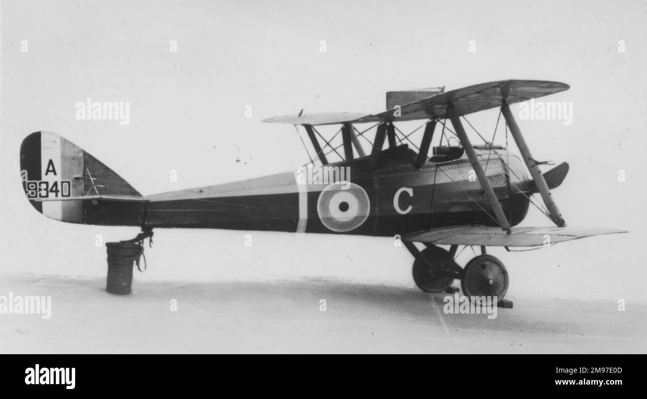 Airco DH5 of No32 Sdn-back staggered wings improved pilot's forward visibility. Stock Photo