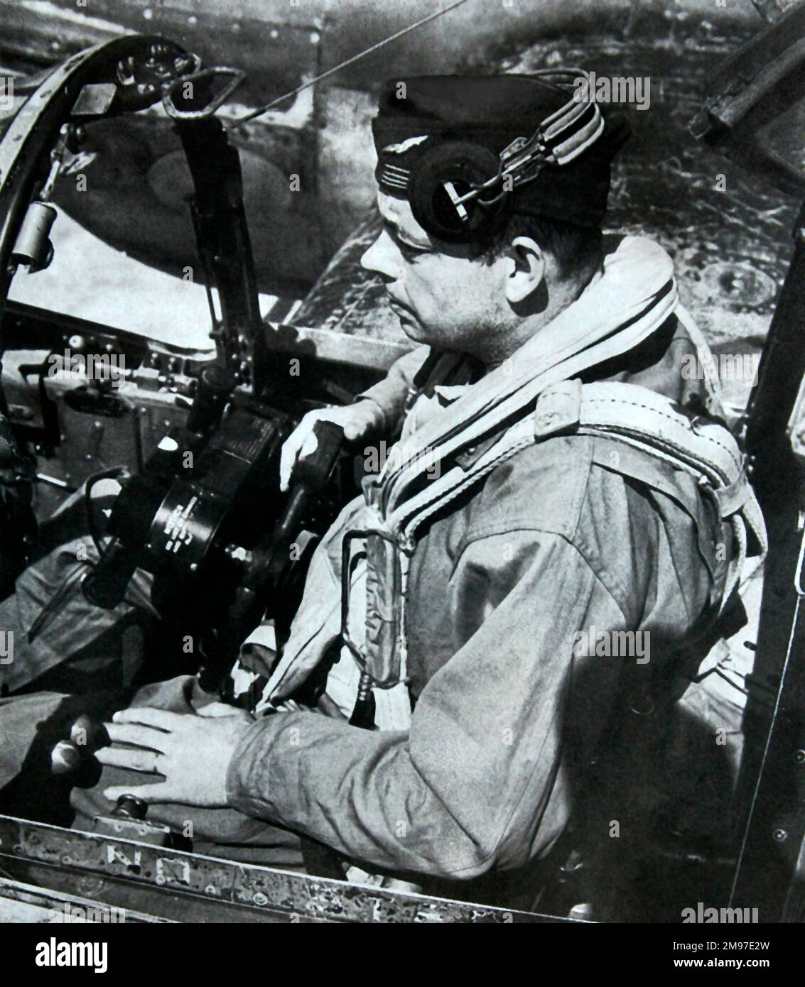 Antoine de Saint-Exupery, famed French aviator in Lockheed F-5. Stock Photo
