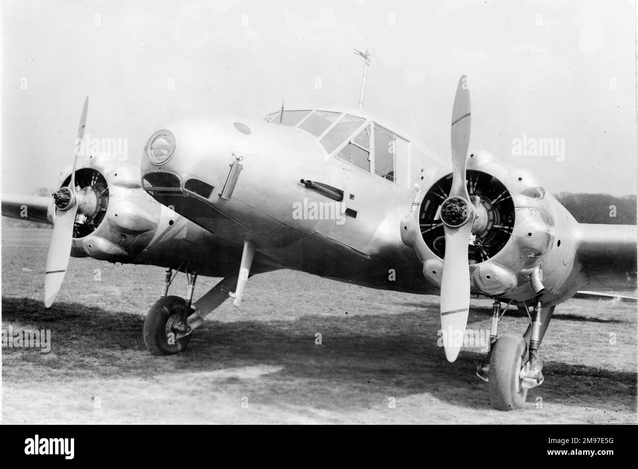Avro 652A Anson I - were used by both Bomber and Coastal Commands early in war, but found their true value as pilot and gunnery trainers, Over 11, 000 built between 1935 and 1952. Stock Photo