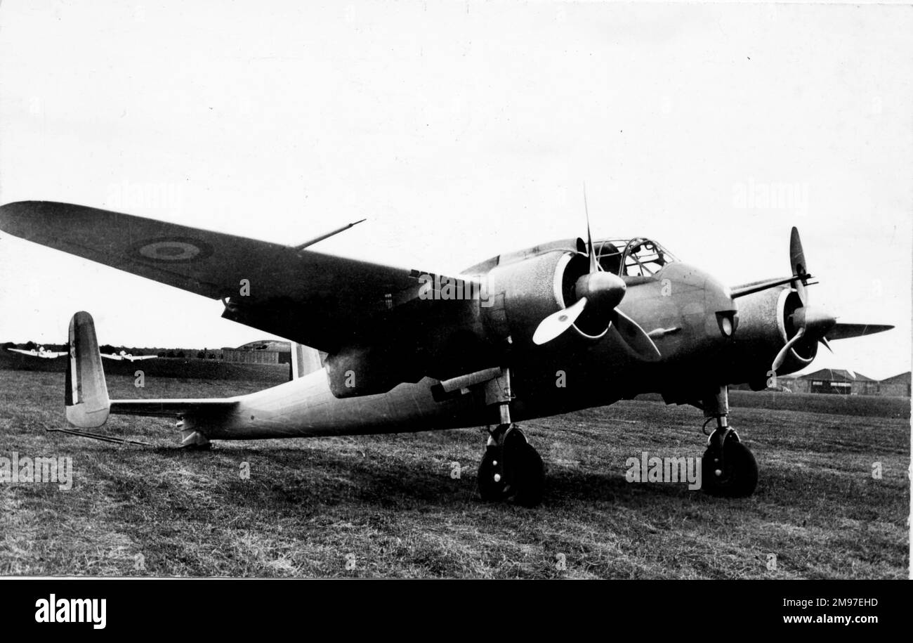 Breguet 690 first flown in March 1938, entered service as a close support bomber in late 1939 With still inexperienced crews, most were lost in Spring 1940 German Blitzkreig. Stock Photo