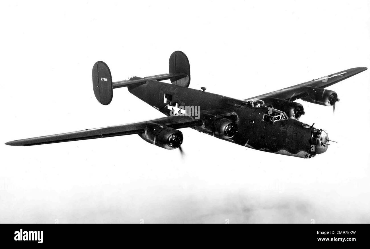 Consdolidated B-24H Liberator -later, bigger, faster and longer ranged than Boeing's B-17, the Liberator served in all theatres of operation. Stock Photo