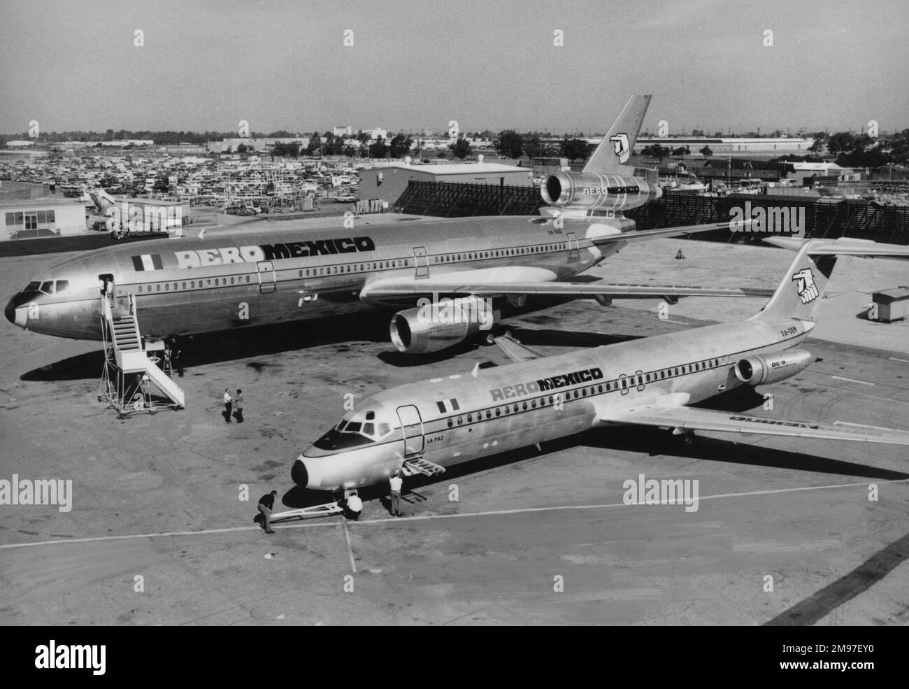 Douglas DC-9 30 & DC-10 30 of AeroMexico. Stock Photo
