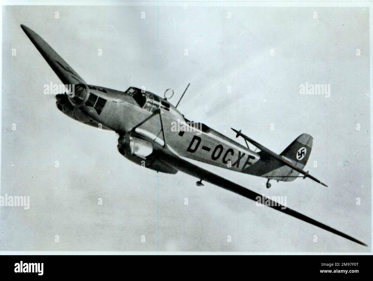 Focke Wulf FW 58C -one of the luftwaffe's standard twin-engined trainers. Stock Photo