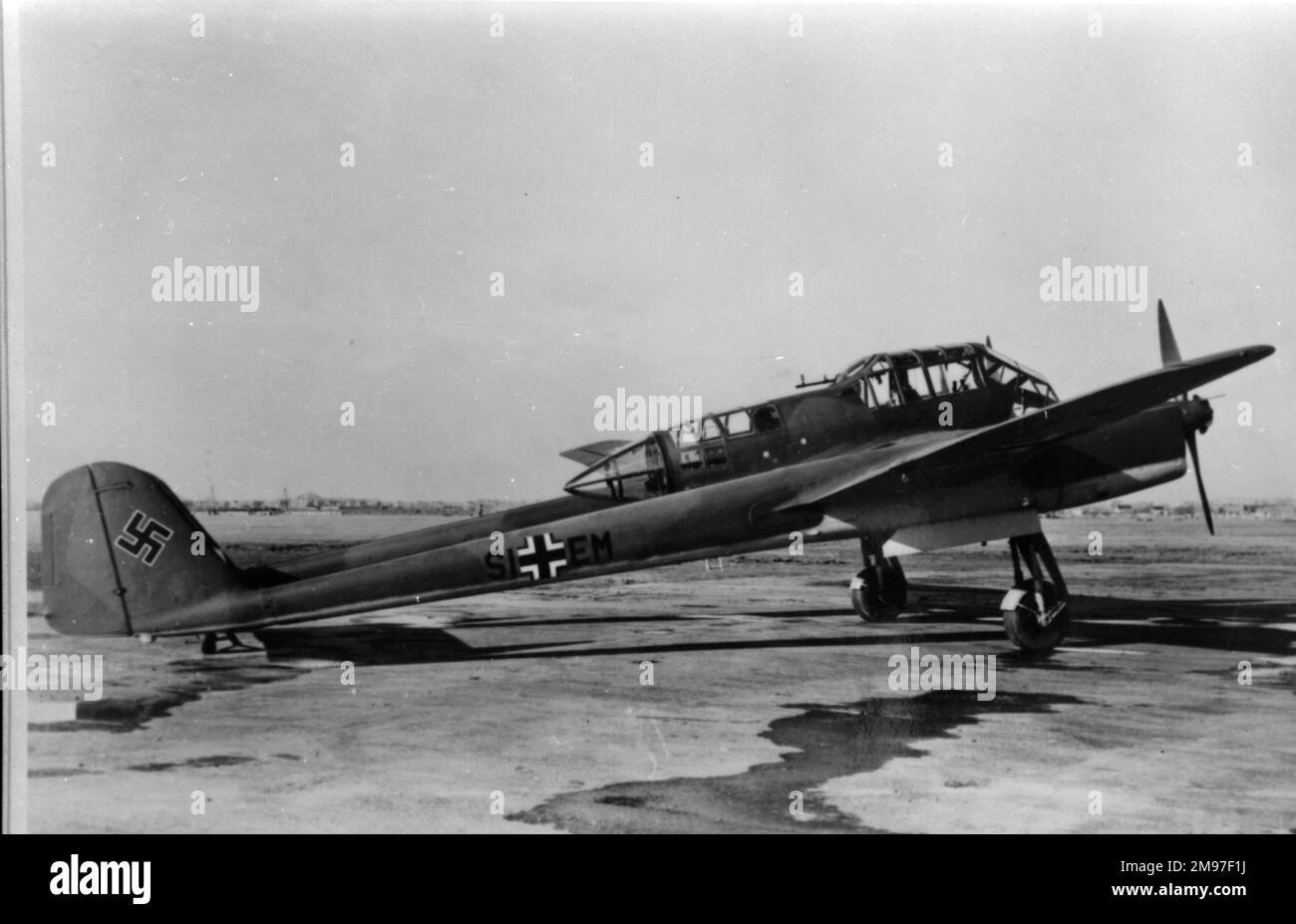 Focke Wulf FW 189A -this twin engined tactical reconnaissance type was used extensively on the Eastern Front. Stock Photo