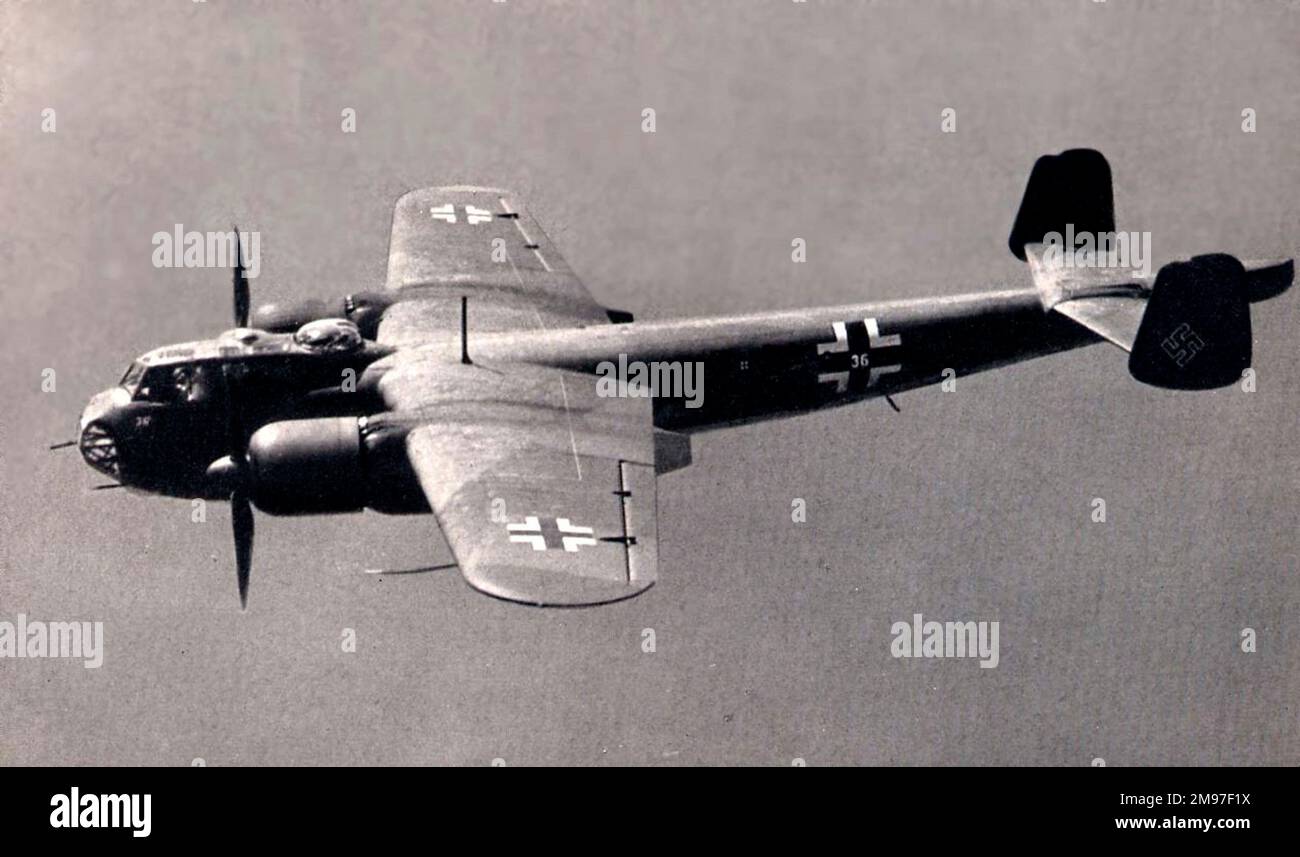 Dornier Do 217E -among the most effective of the Luftwaffe bombers. Stock Photo