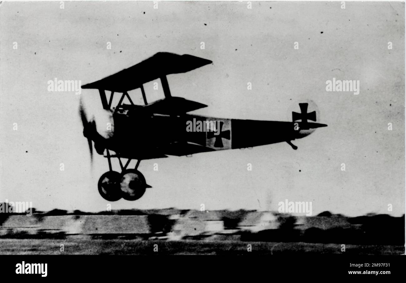 Fokker FI of Baron Manfred von Richthofen-strengthened it became the DrI. Stock Photo