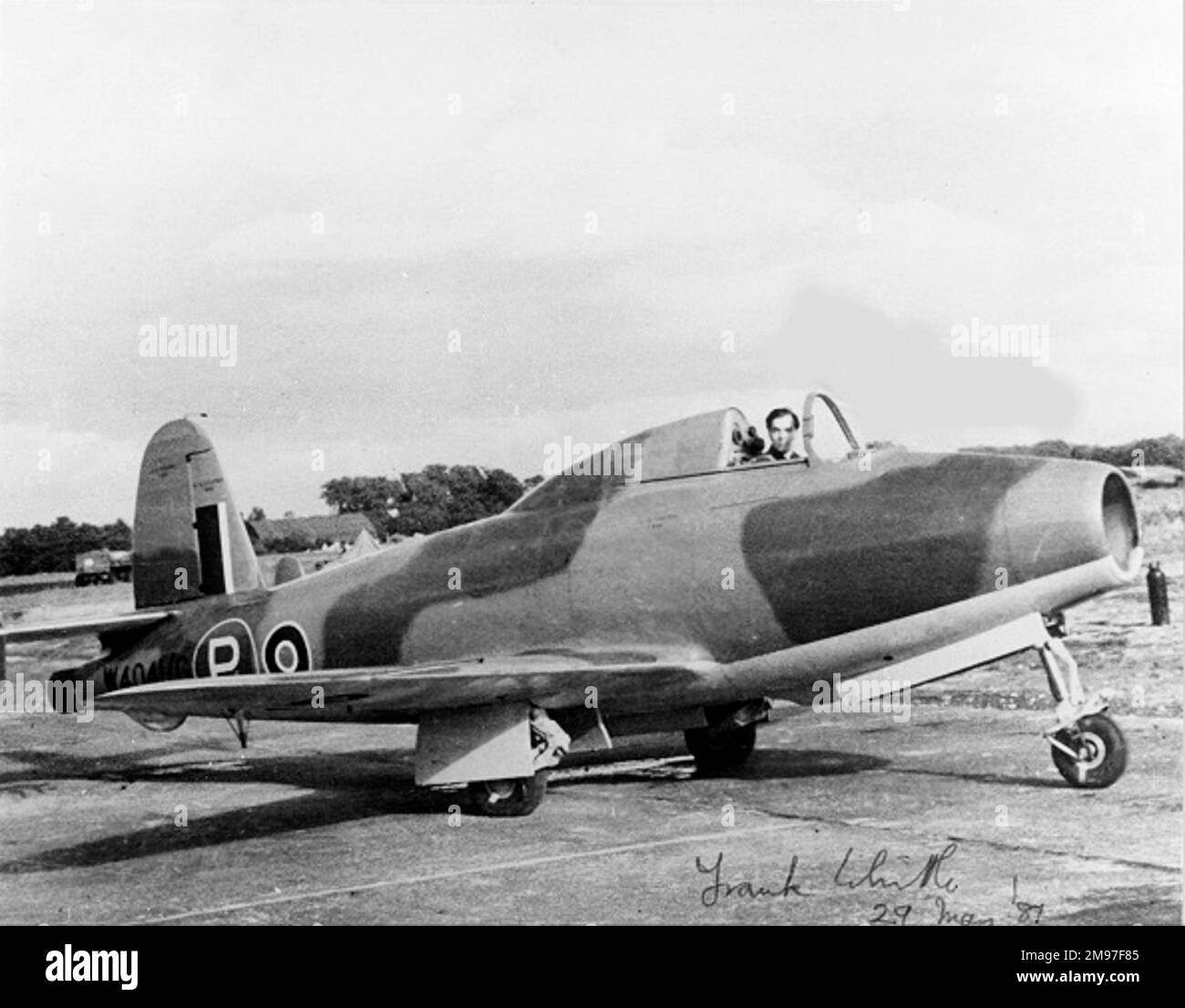 Gloster E 2839 -Britain's first jet aircraft that took to the air for the first time in May 1941. Stock Photo