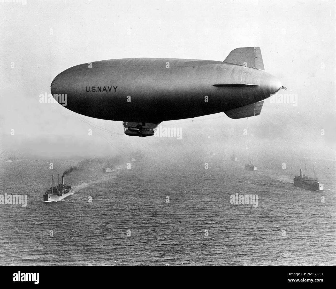 Goodyear K-Type -these so called blimps though slow were faster than U-Boats Used to escort Atlantic convoys. Stock Photo