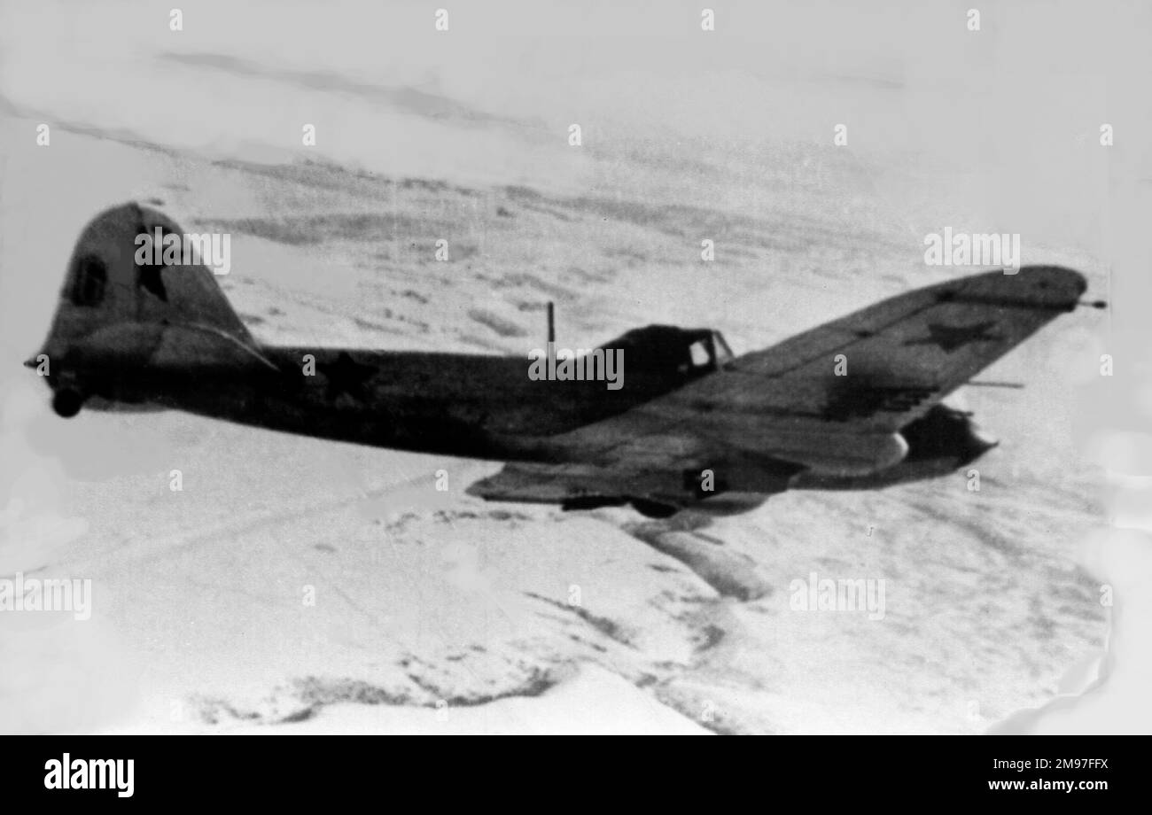 Ilyushin Il-2-this single-seat early version was vulnerable to attack from behind. Stock Photo