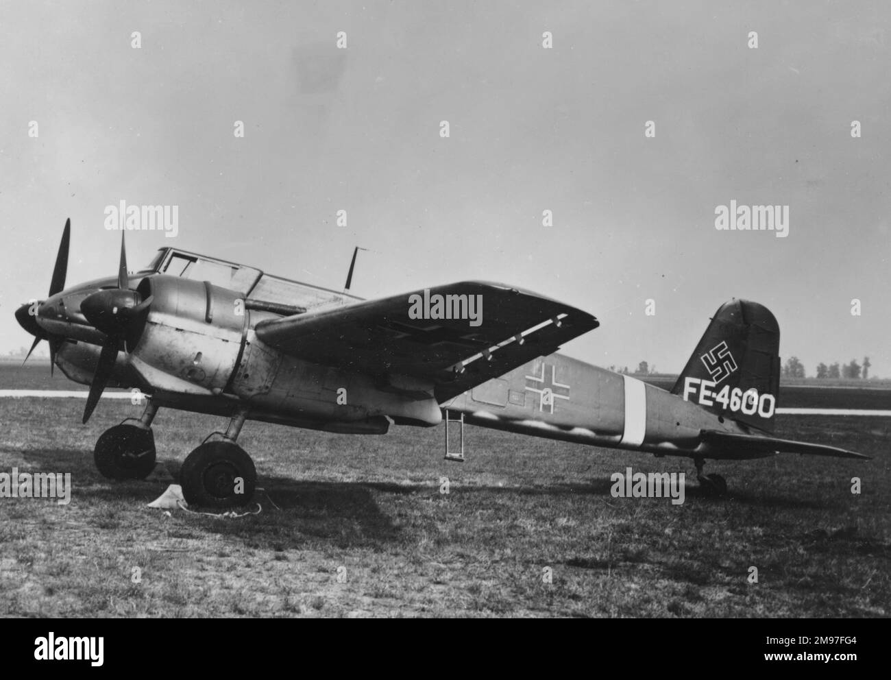Henschel Hs 129B -heavily armed and armoured for close support and anti-tank work. Stock Photo